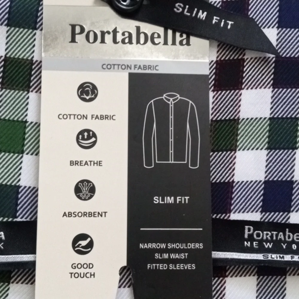 Portabella New York , men's long sleeve dress shirt - Picture 4 of 6